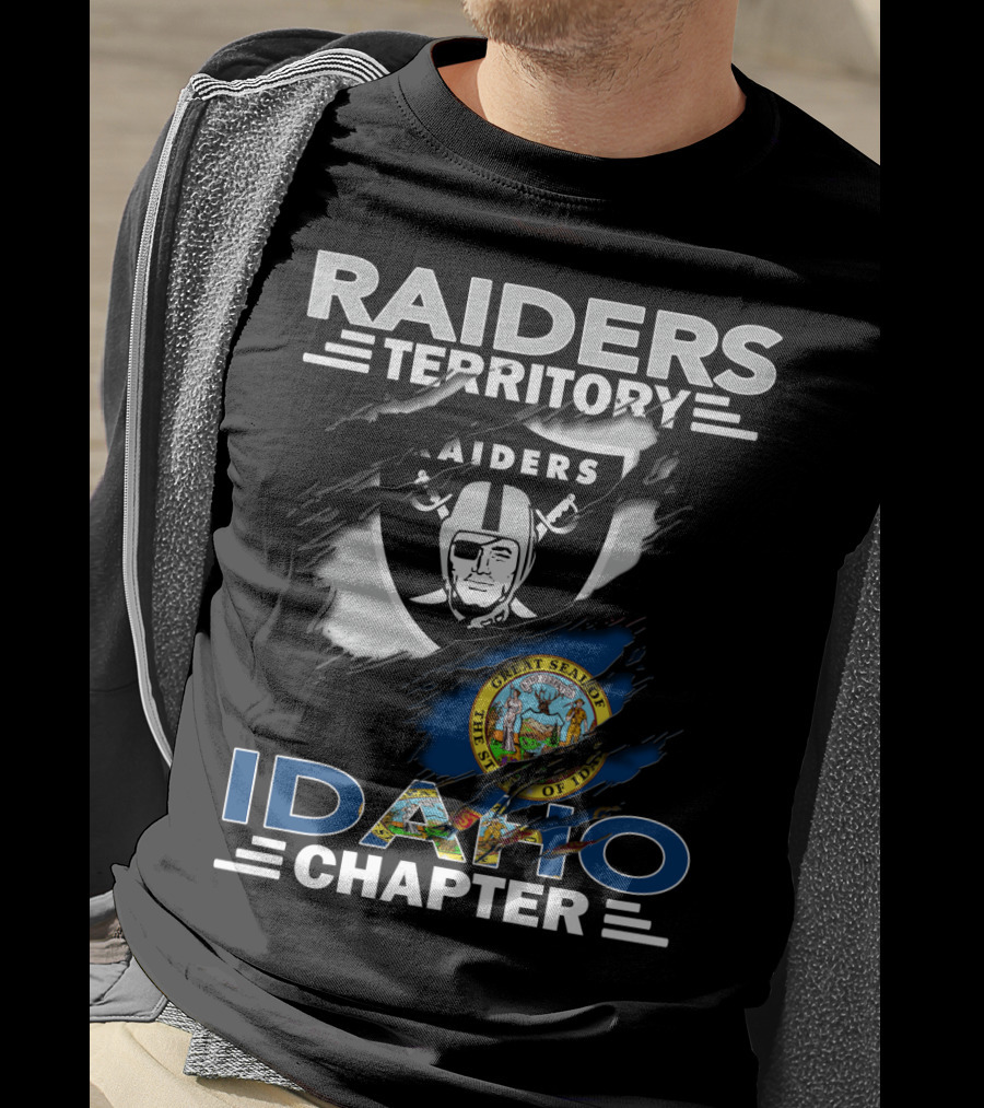 Raiders Territory Idaho Chapter Great Seal Of Idaho Football Fan Club T-Shirt