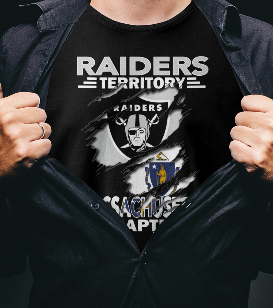 Raiders Territory Massachusetts Chapter Logo With State T-Shirt