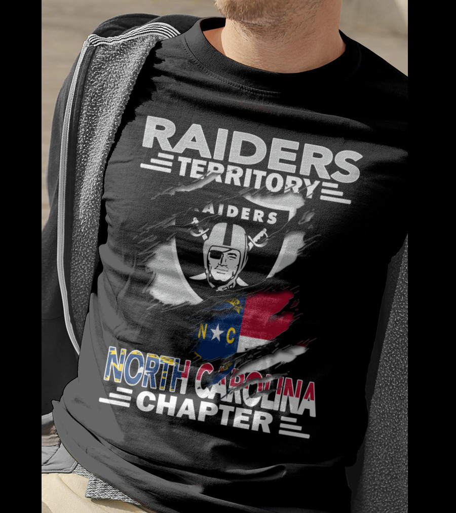 Raiders Territory North Carolina Chapter Nfl Fan Pride Display T-Shirt