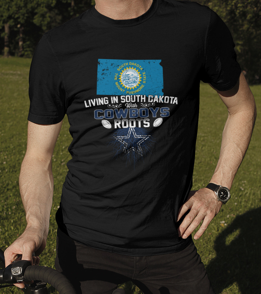 South Dakota Pride With Dallas Cowboys Roots Connection T-Shirt