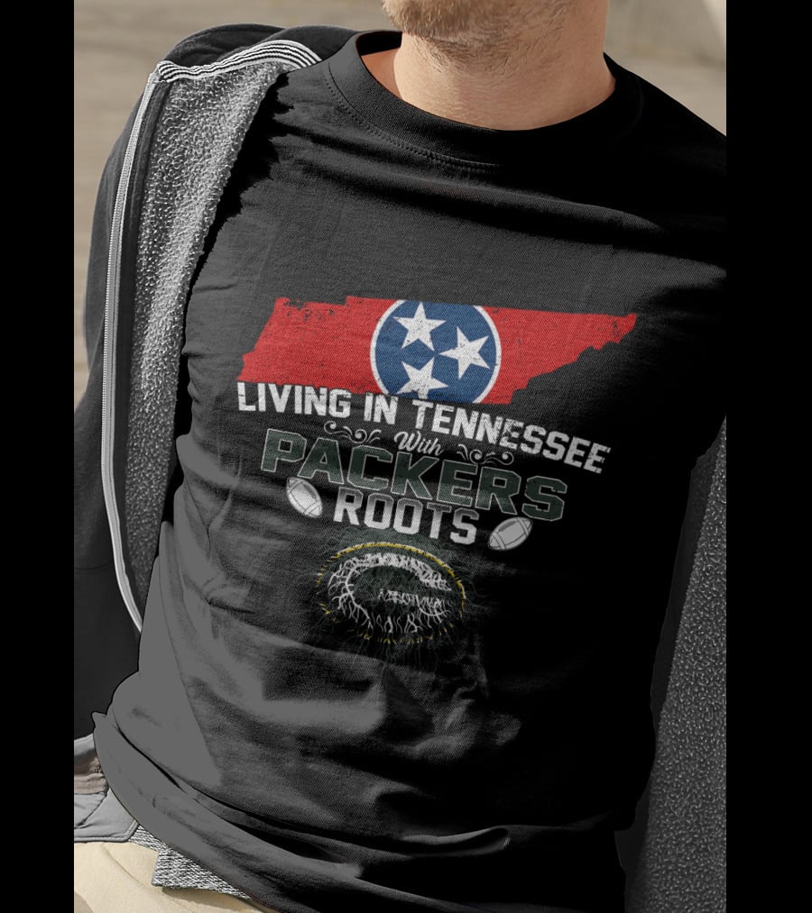 Living In Tennessee With Packers Football Heritage T-Shirt