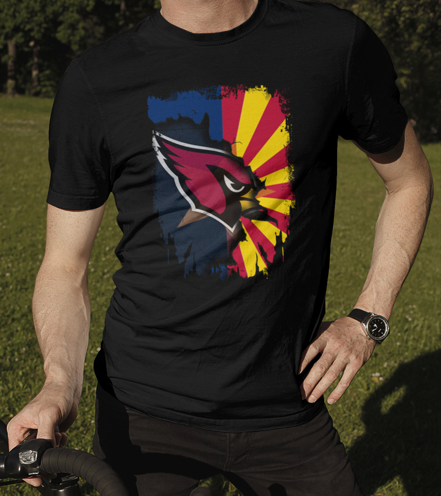 Arizona Cardinals Together State Pride Flag Burst T-Shirt