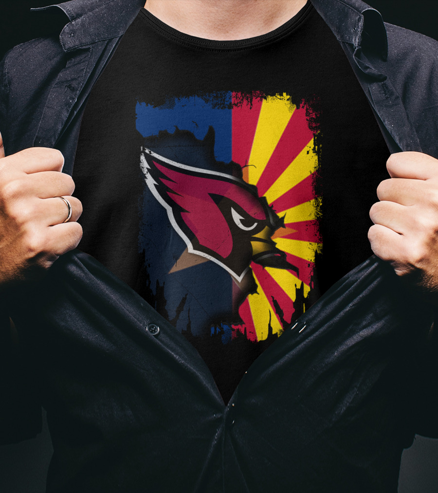 Arizona Cardinals Together State Pride Flag Burst T-Shirt