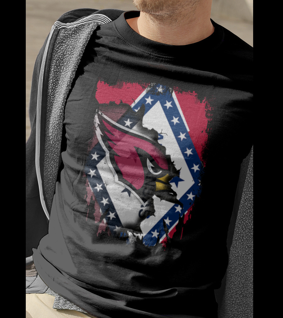 Together Arkansas Cardinals Flag Fusion T-Shirt