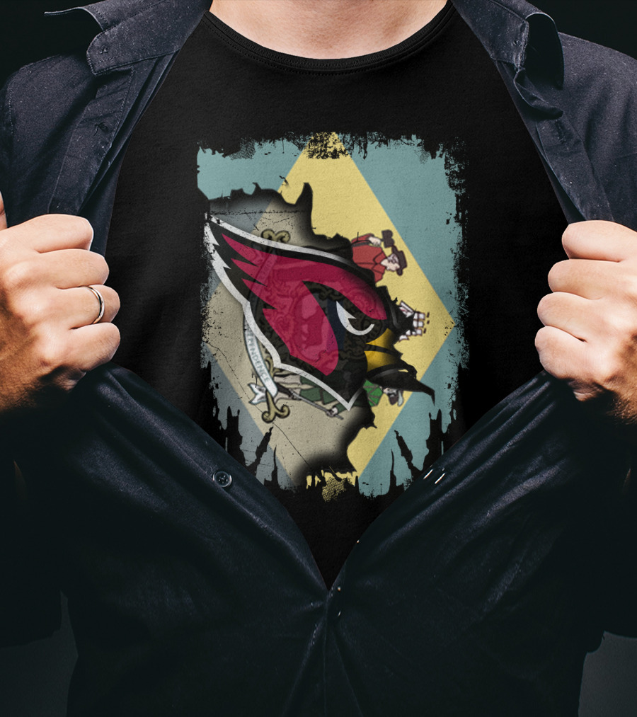 Delaware Flag With Cardinals Team Iconic T-Shirt