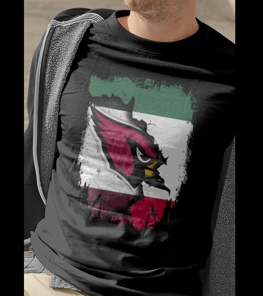 Mexico Flag With Cardinals Bird T-Shirt