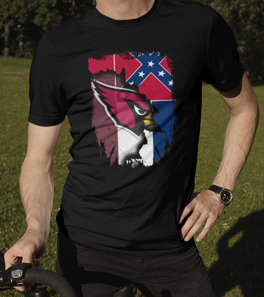 Together Mississippi Cardinal Emblem And Flag T-Shirt