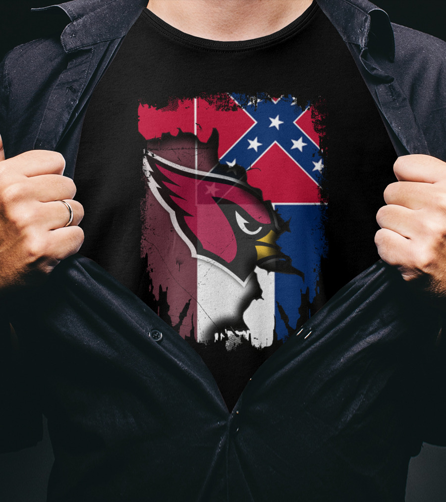 Together Mississippi Cardinal Emblem And Flag T-Shirt