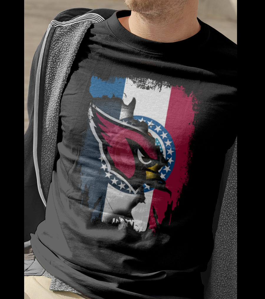 Together Missouri Cardinals State Pride Flag Fusion T-Shirt