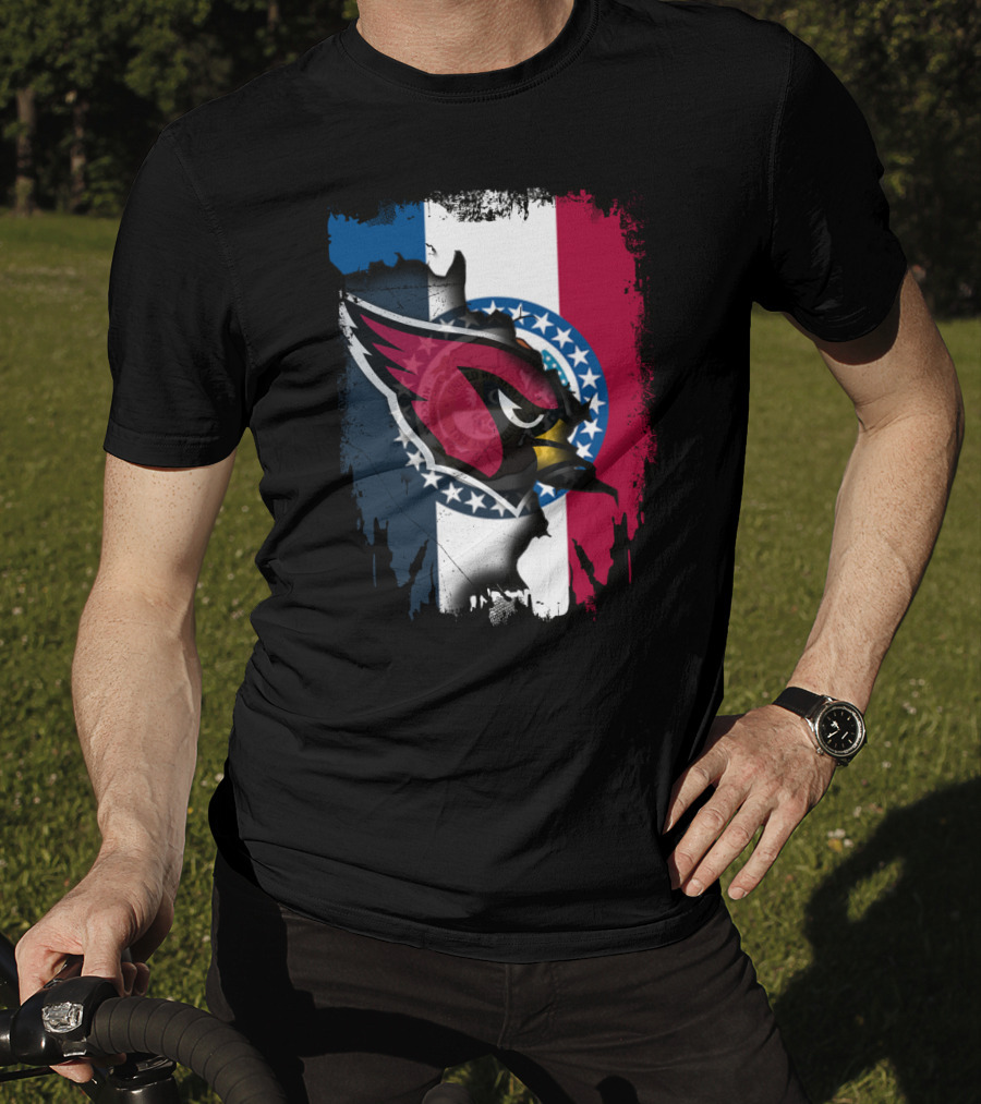Together Missouri Cardinals State Pride Flag Fusion T-Shirt