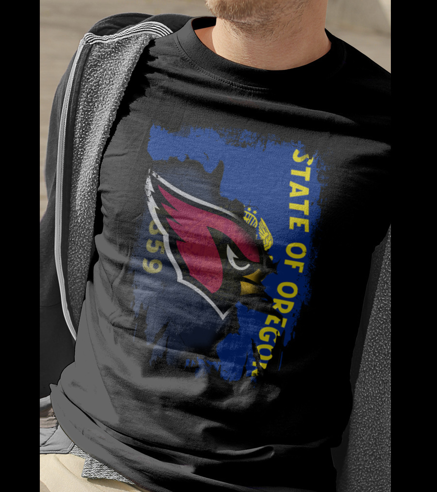 State Of Oregon Cardinals Logo Fusion T-Shirt