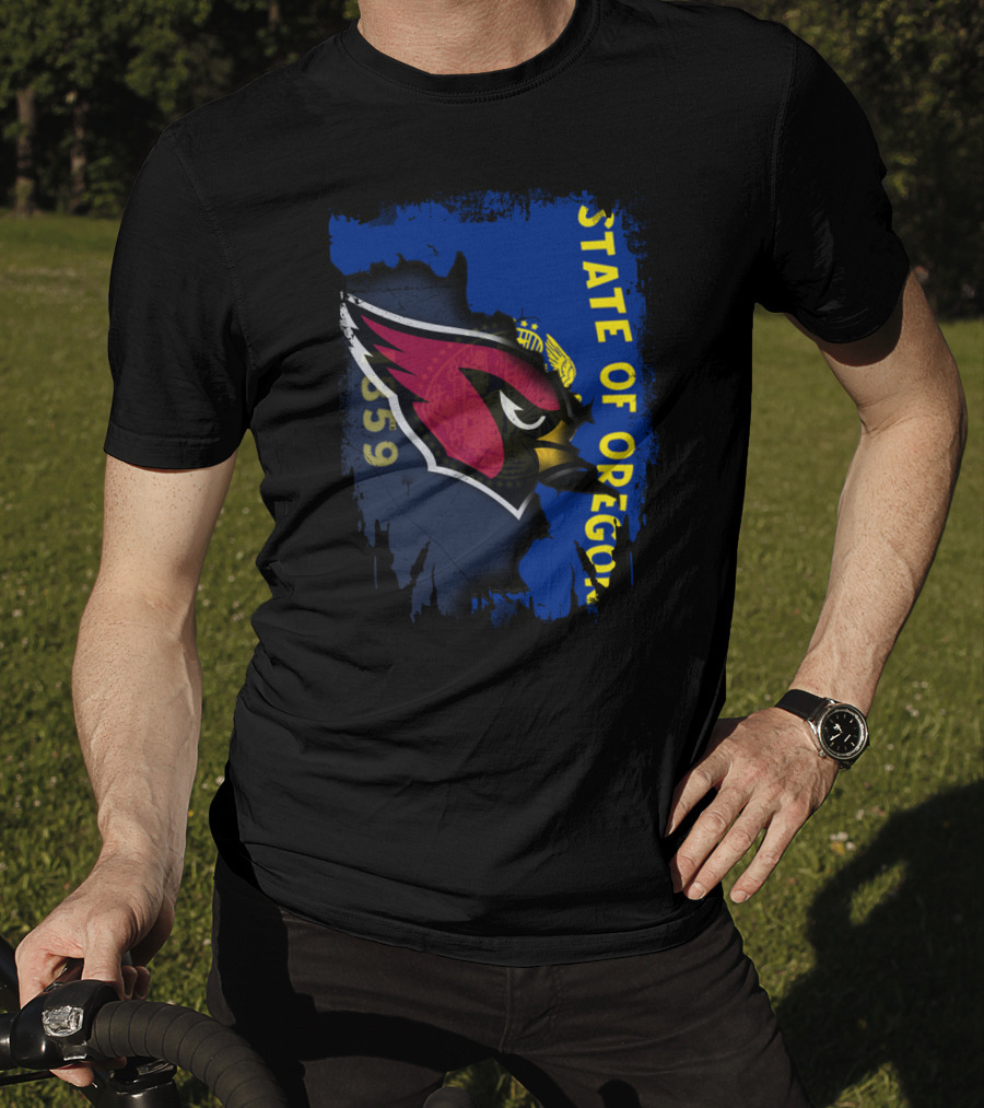 State Of Oregon Cardinals Logo Fusion T-Shirt