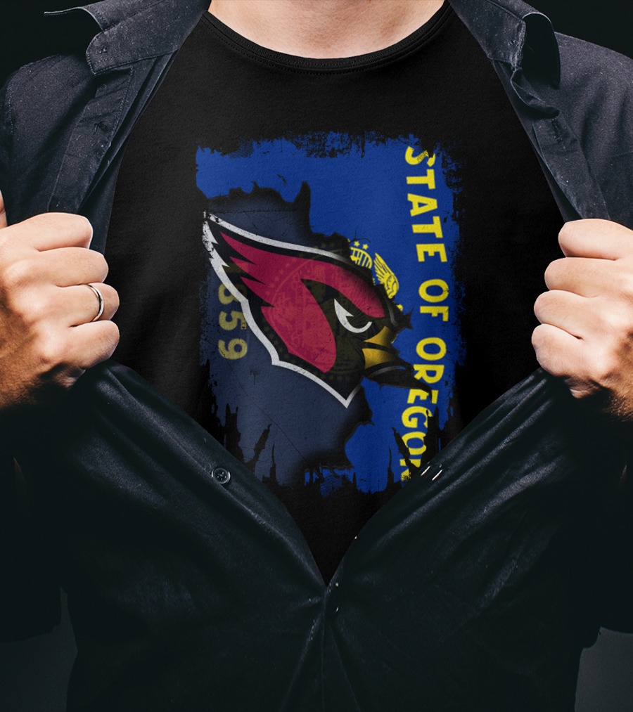 State Of Oregon Cardinals Logo Fusion T-Shirt