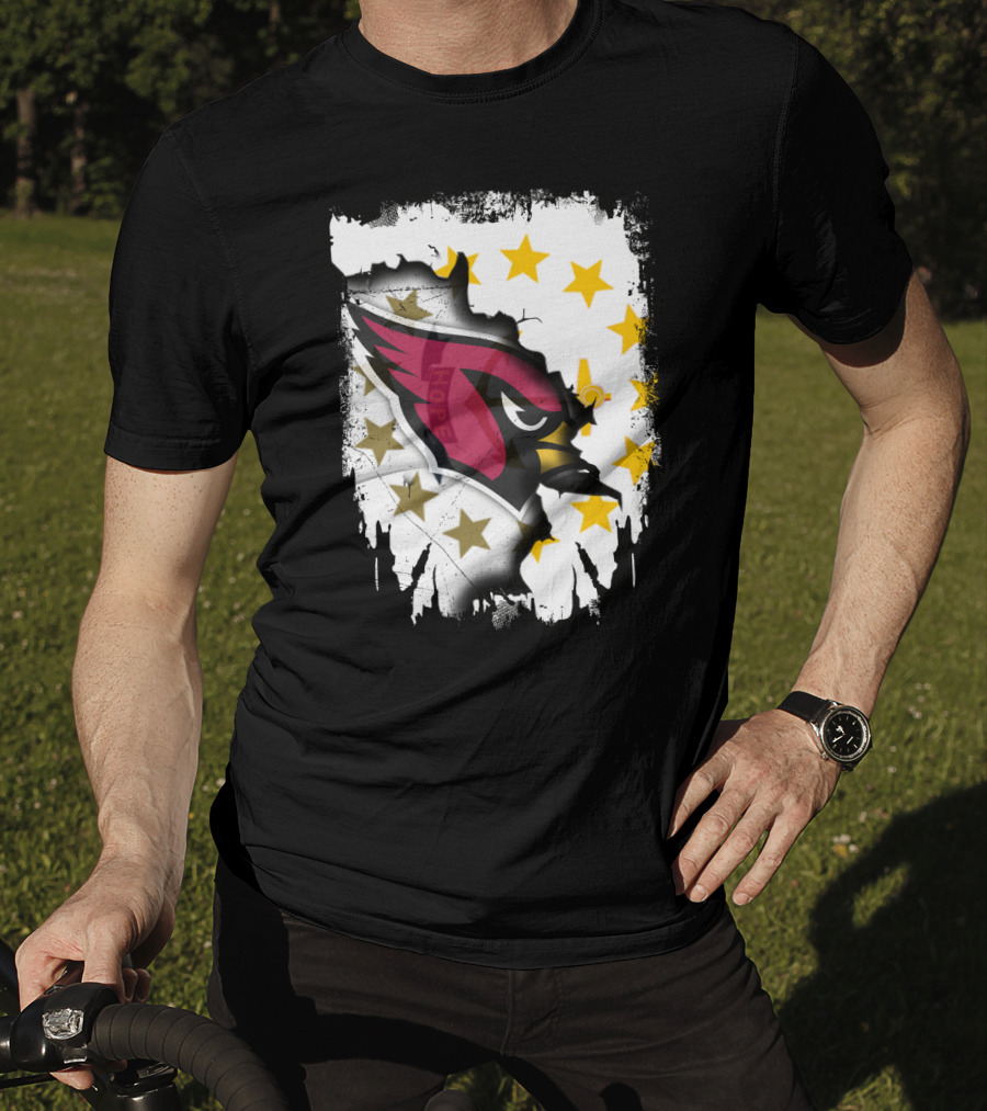 Rhode Island Together With Cardinal And Stars T-Shirt