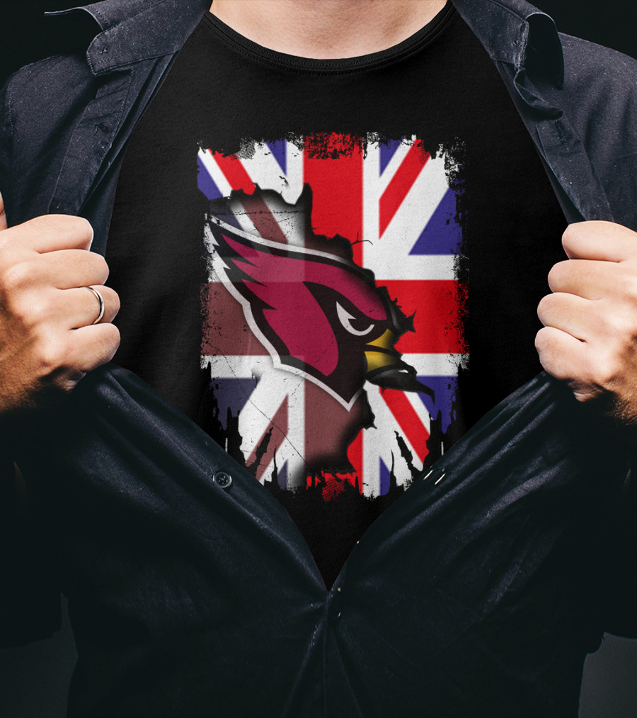 United Kingdom Union Jack With Cardinals T-Shirt