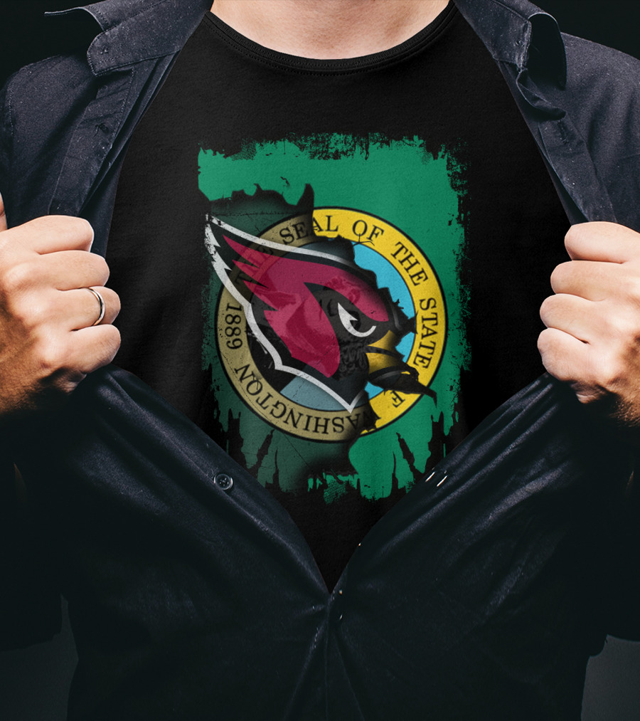 Washington State Seal Cardinals Integration T-Shirt