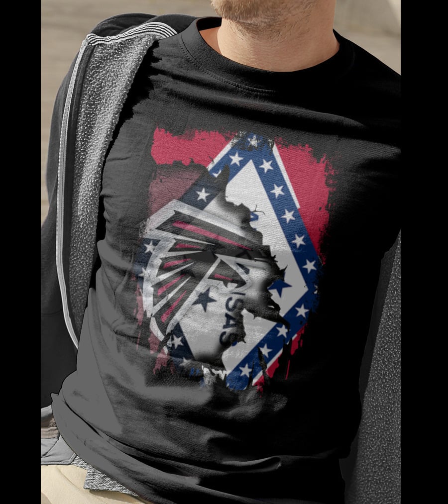 Arkansas Flag With Atlanta Falcons T-Shirt