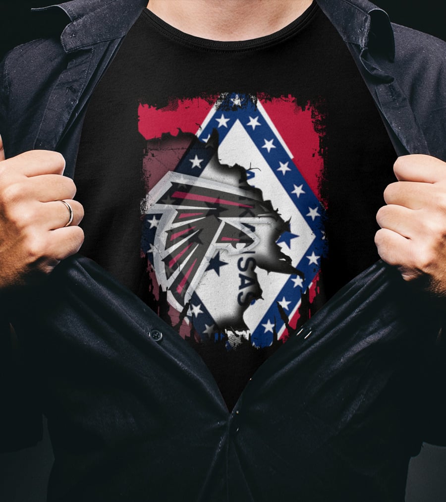 Arkansas Flag With Atlanta Falcons T-Shirt