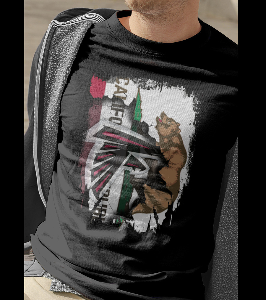 California Strong Pride Iconic Falcons Bear T-Shirt