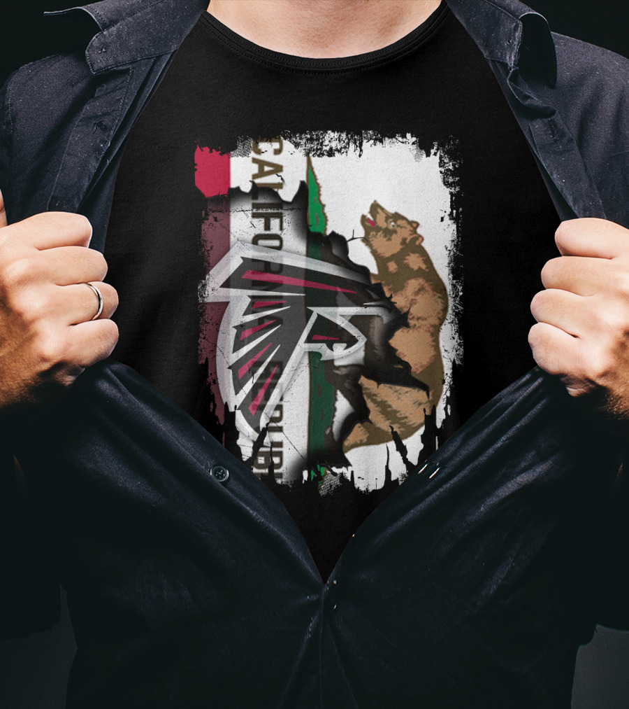 California Strong Pride Iconic Falcons Bear T-Shirt