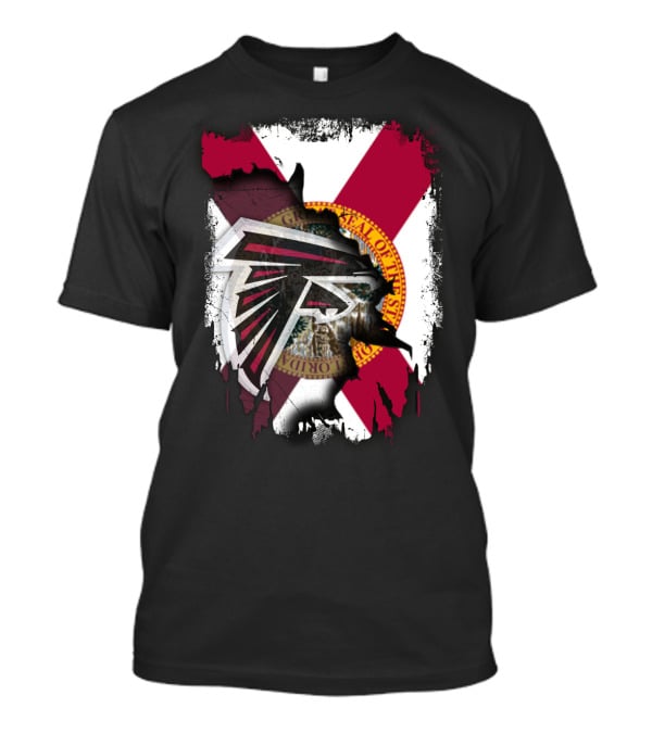 Florida Flag With Falcons Logo Integration T-Shirt