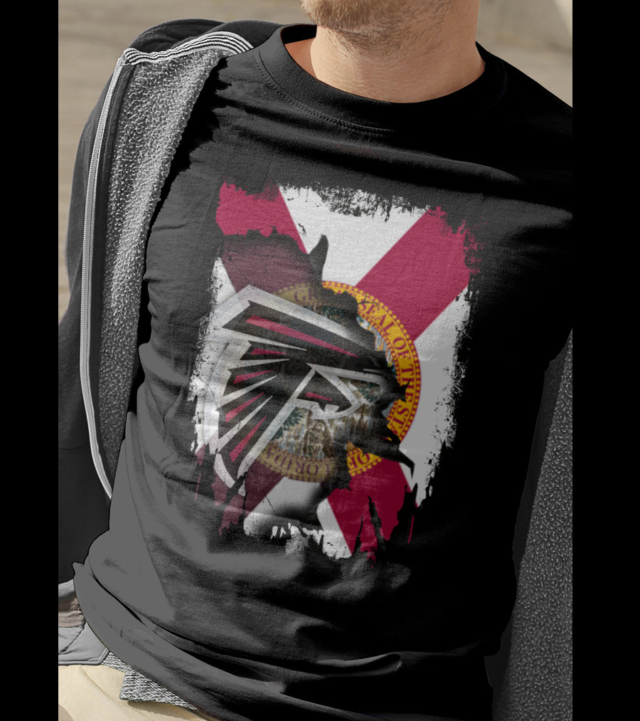 Florida Flag With Falcons Logo Integration T-Shirt