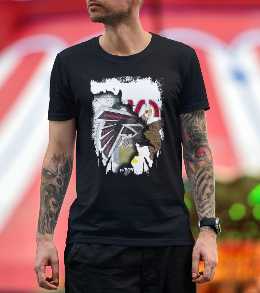 Illinois State Flag and Falcons Logo Unity T-Shirt