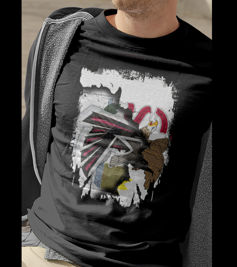 Illinois State Flag And Falcons Logo Unity T-Shirt