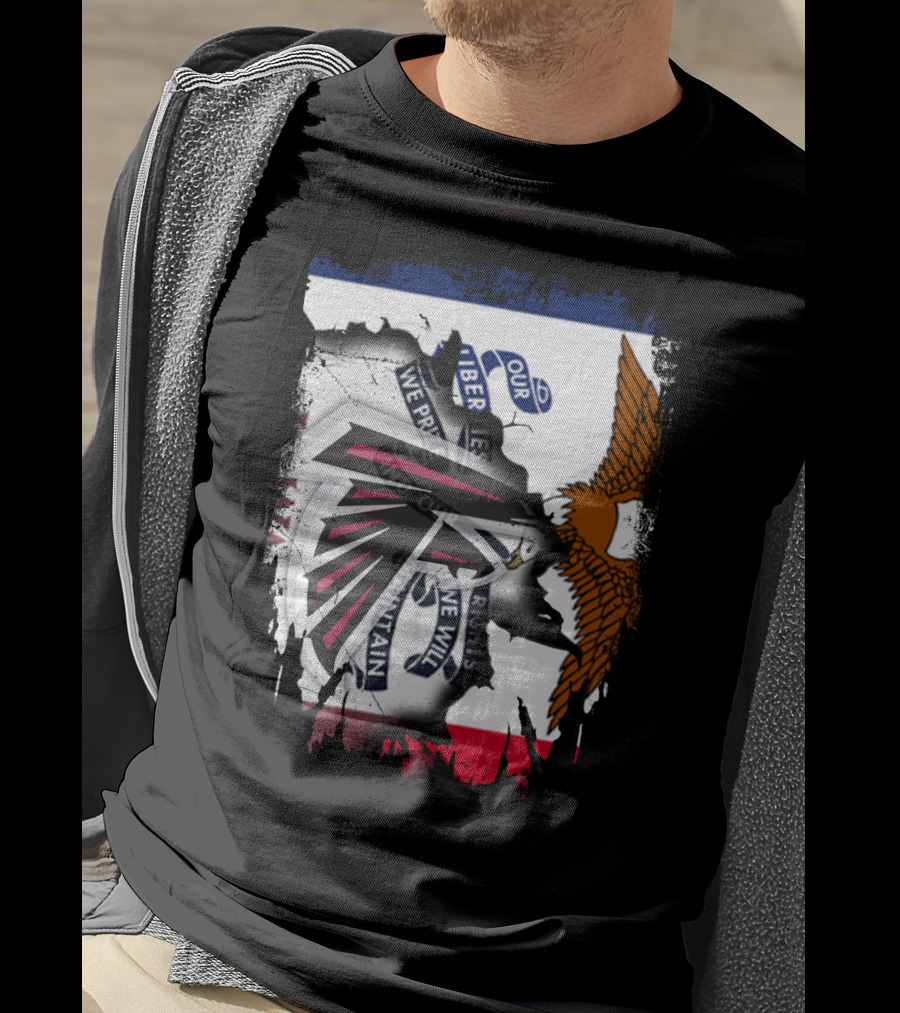 Together Iowa Proudly Featuring Falcons And State Seal Elements T-Shirt