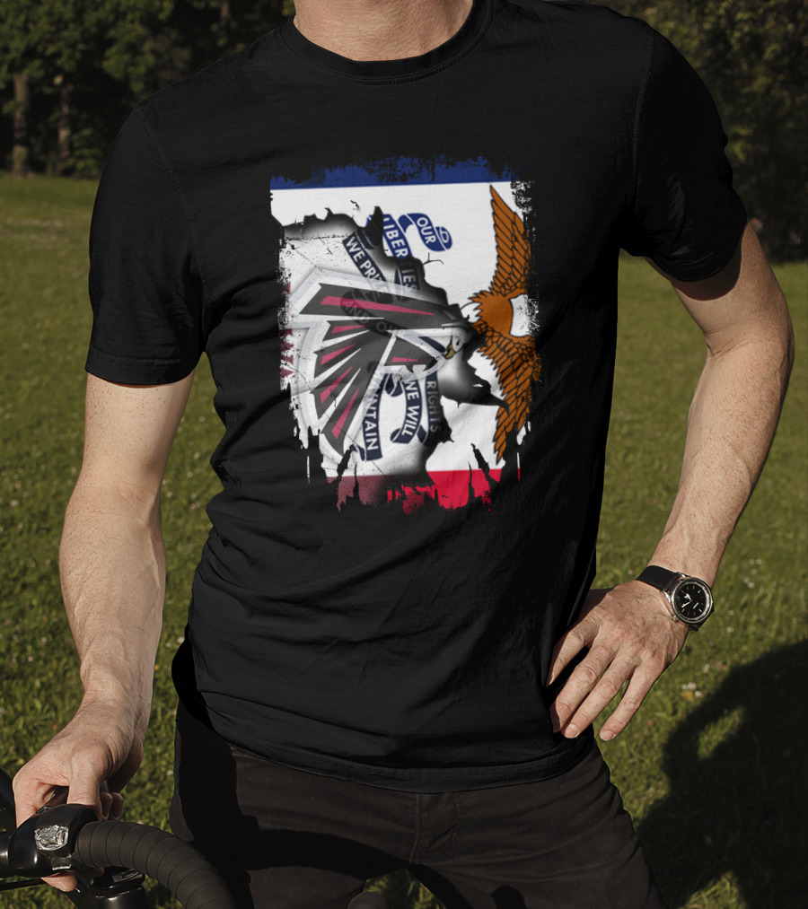 Together Iowa Proudly Featuring Falcons And State Seal Elements T-Shirt