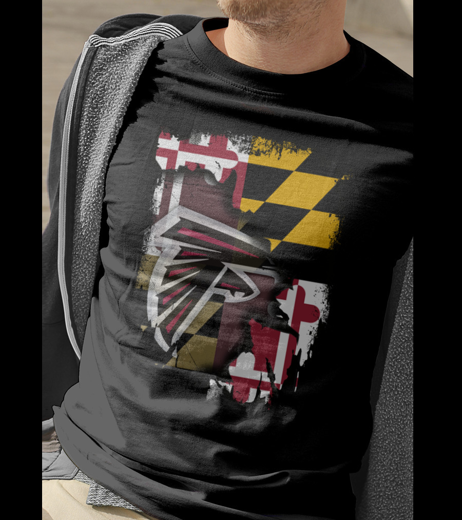 Maryland Pride With Atlanta Falcons Logo Integration T-Shirt