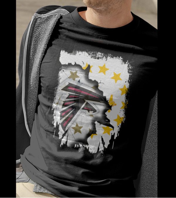 Rhode Island Stars With Falcons Logo Blended T-Shirt