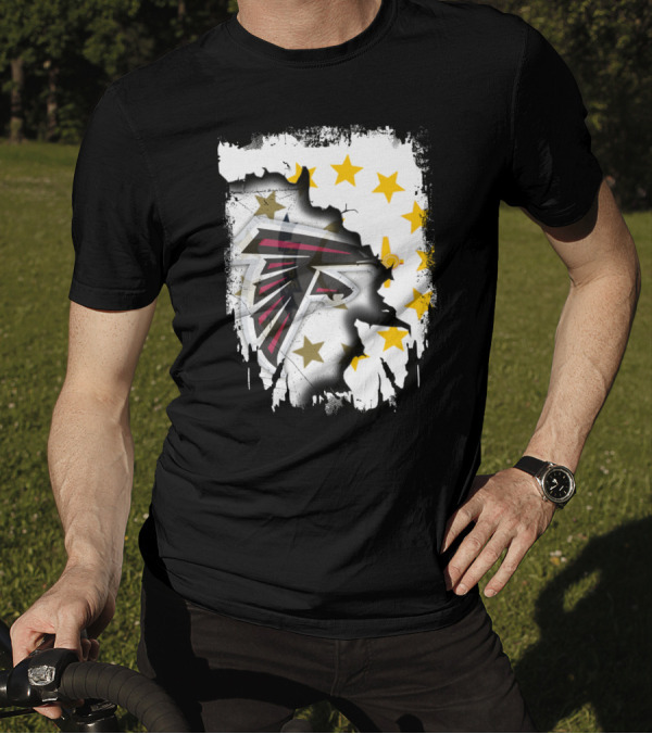 Rhode Island Stars With Falcons Logo Blended T-Shirt