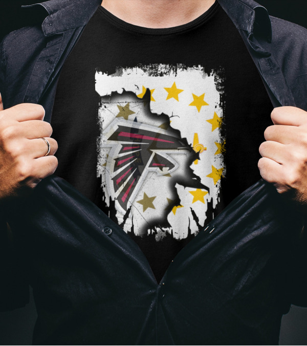 Rhode Island Stars With Falcons Logo Blended T-Shirt