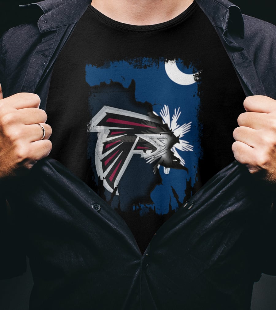 Together South Carolina Falcons Logo With Crescent And Palmetto Tree T-Shirt
