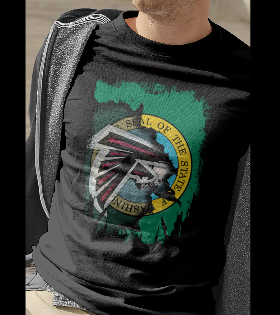 Washington State Seal With Atlanta Falcons T-Shirt