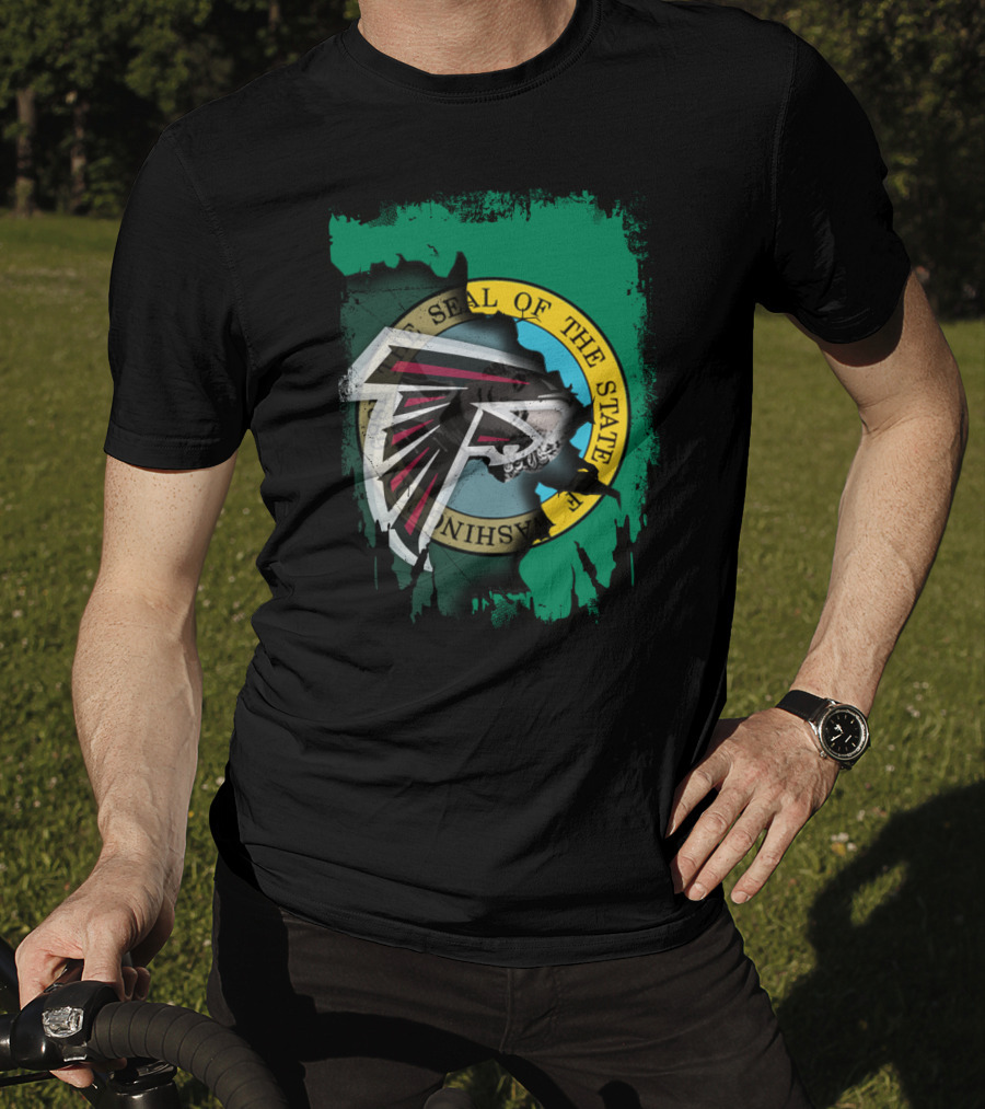 Washington State Seal With Atlanta Falcons T-Shirt