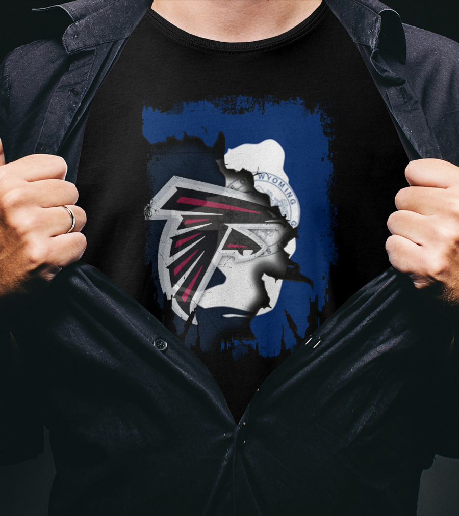 Wyoming State Pride With Atlanta Falcons T-Shirt