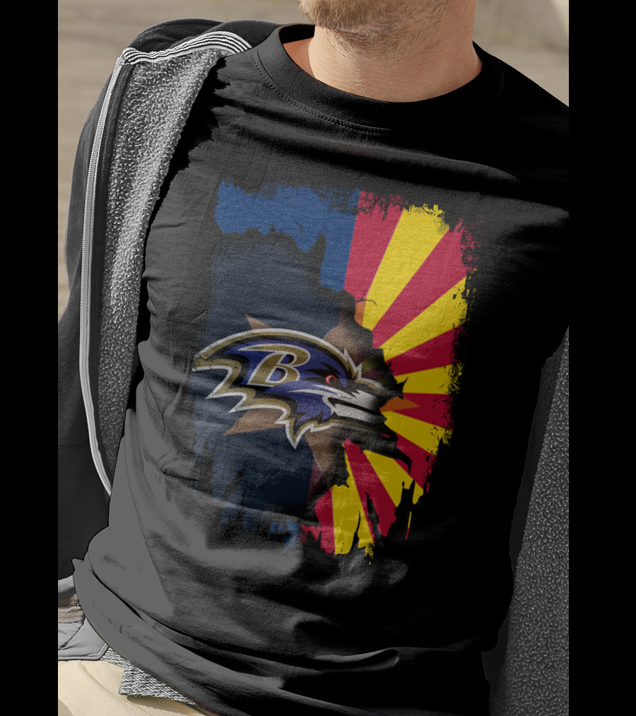 Arizona Meets Baltimore Ravens Team Pride Fan T-Shirt