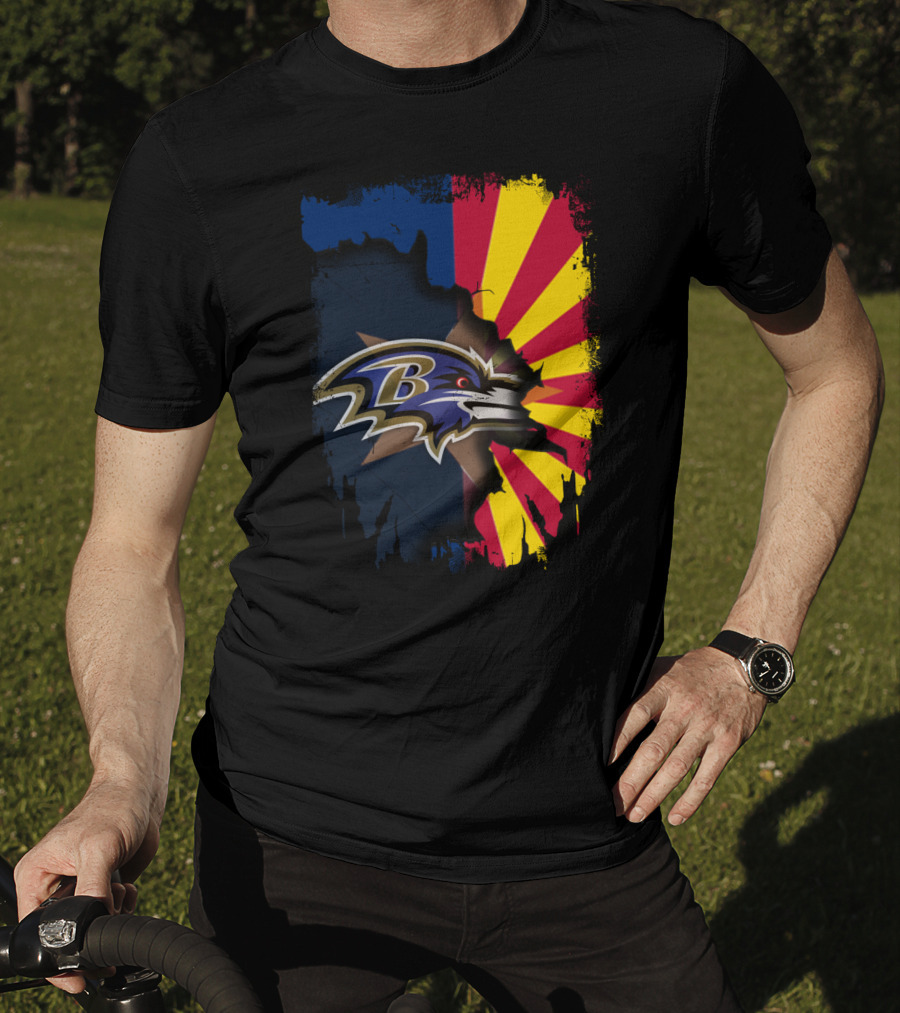 Arizona Meets Baltimore Ravens Team Pride Fan T-Shirt