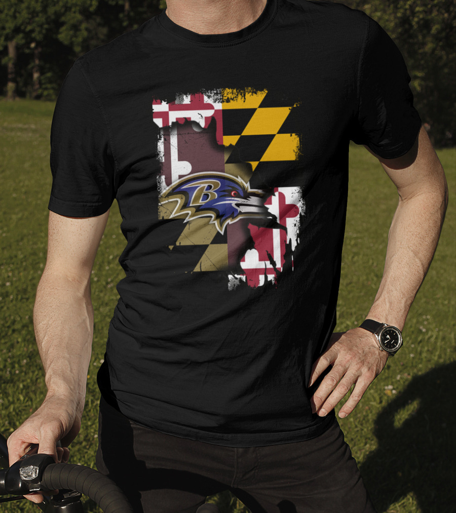 Maryland Pride With Baltimore Ravens T-Shirt