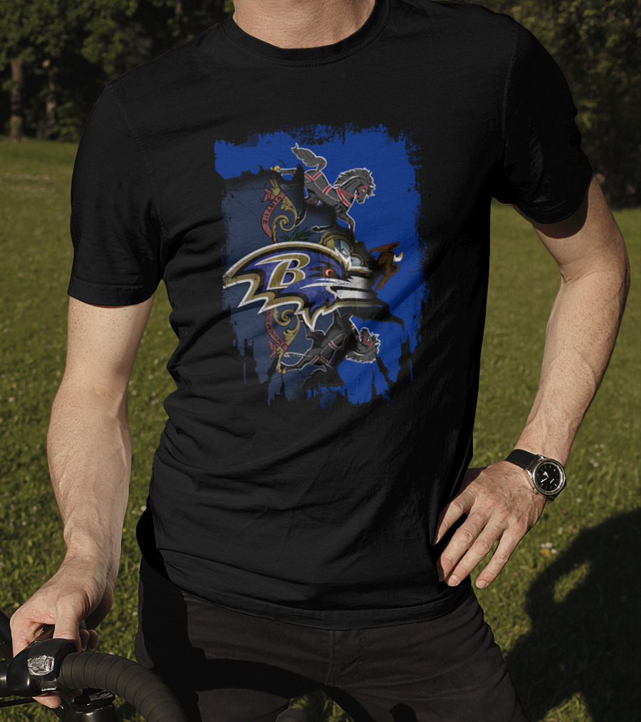 Baltimore Ravens Pennsylvania Pride With Heraldic Lions T-Shirt