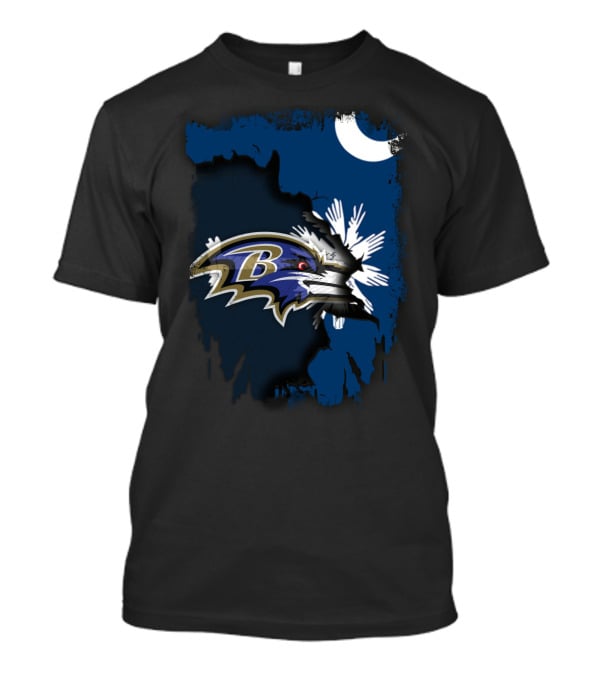 Together South Carolina Palmetto With Baltimore Ravens T-Shirt