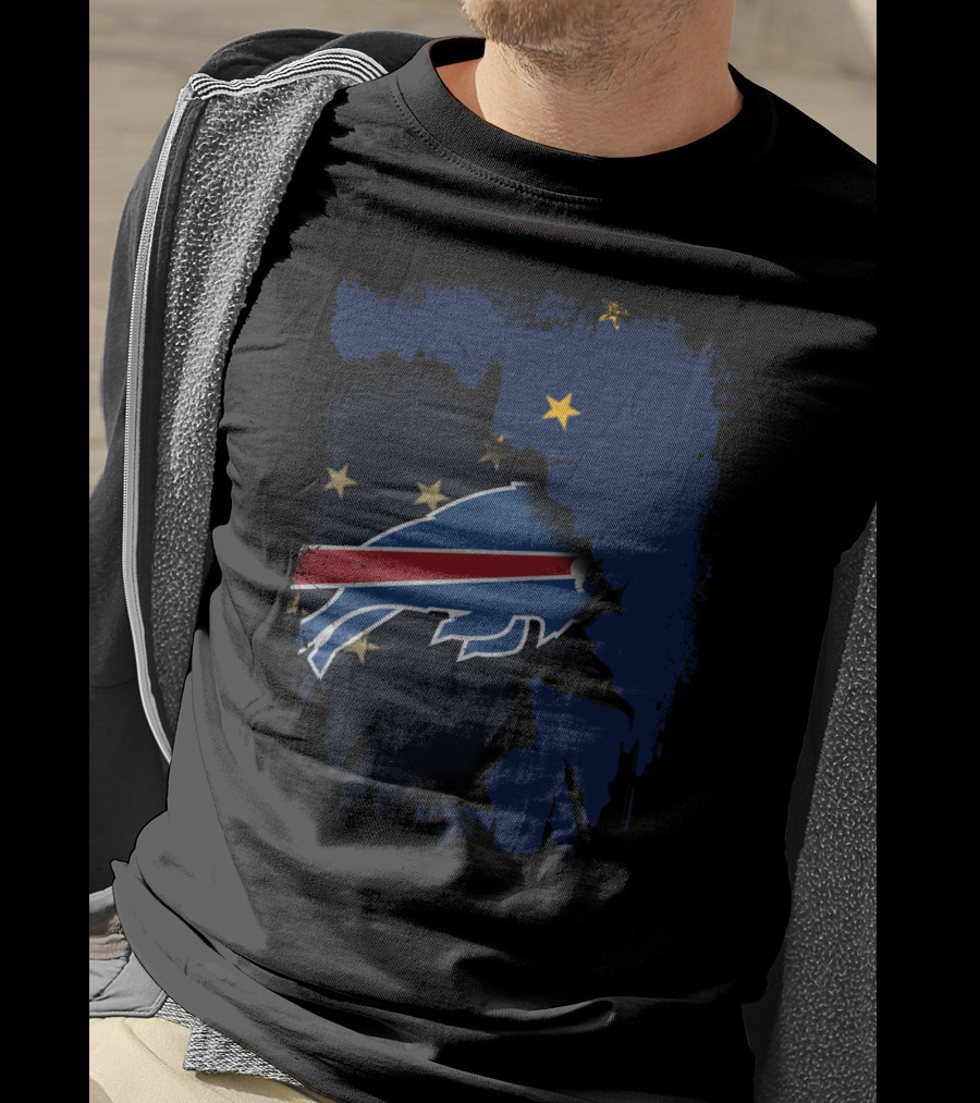 Alaska And Buffalo Bills United Under The Stars T-Shirt