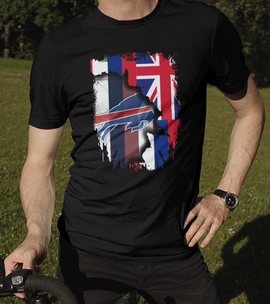 Together Hawaii With Buffalo Bills UK Flag Fusion T-Shirt