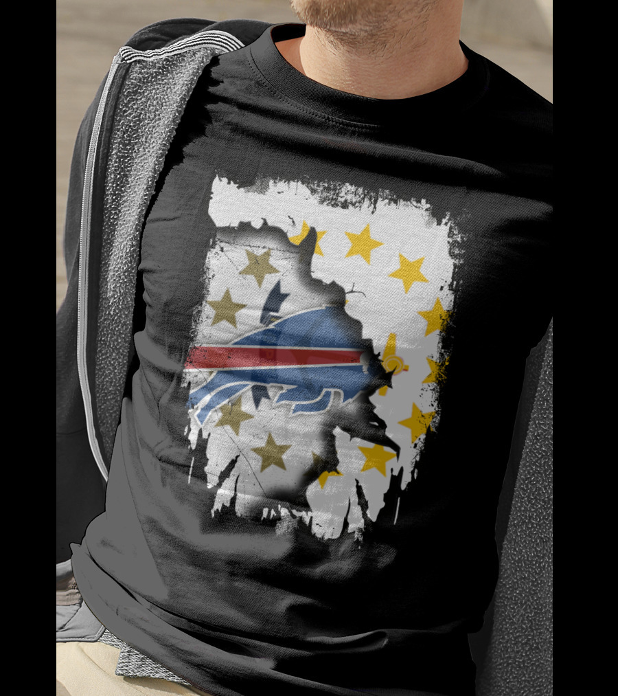 Rhode Island United With Buffalo Bills Burst T-Shirt
