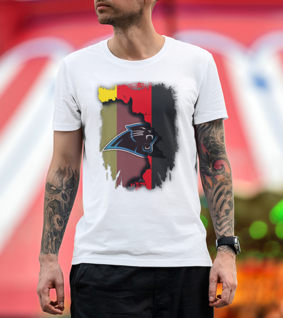 Germany Flag with Panthers Logo Together T-Shirt