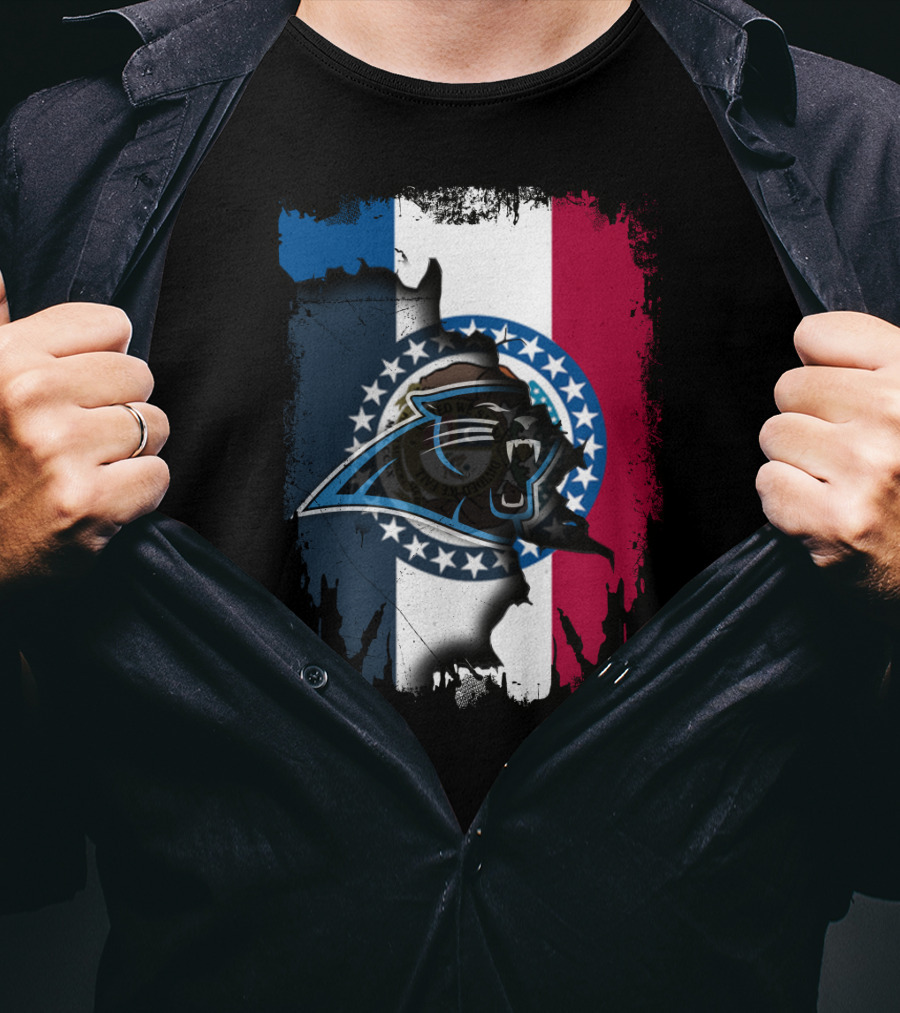 Together Missouri With Panthers Flag Design Stars And Claws T-Shirt
