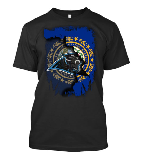 Together New Hampshire State Seal With Panthers T-Shirt