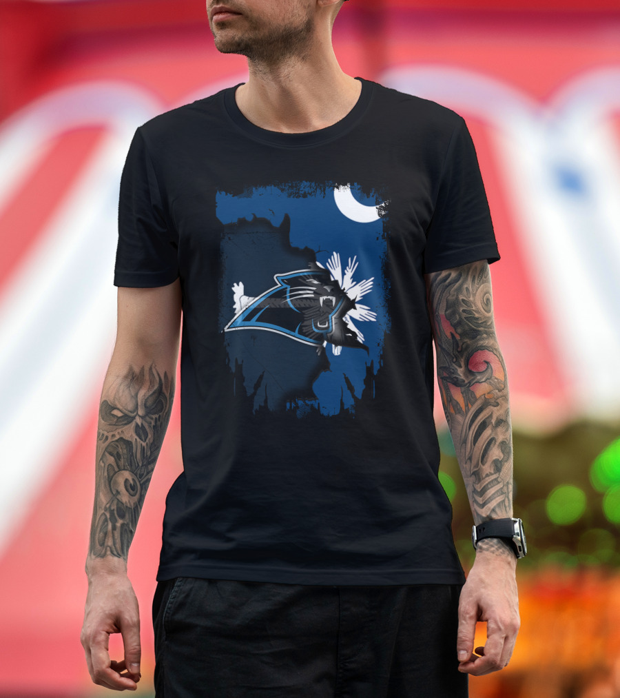 Together South Carolina Panthers Moon Palmetto T-Shirt